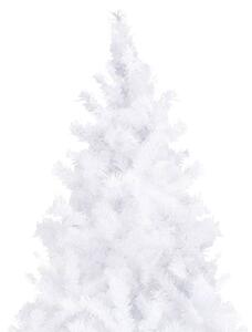 Brad de Crăciun artificial pre-iluminat, alb, 300 cm