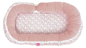 Cuib și pernă pentru bebeluși JUNIOR 2 în 1 roz MOTHERHOOD