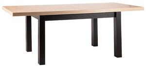 Masa extensibila PRESTO, stejar artisan/negru, PAL laminat, 140/218x80