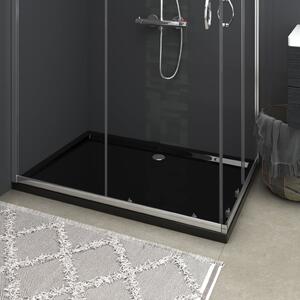 Cădiță de duș dreptunghiulară din ABS, negru, 80x120 cm