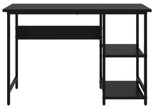 Birou de calculator, negru, 105x55x72 cm, MDF și metal