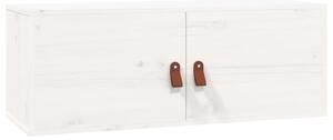 Dulapuri de perete 2 buc., alb, 80x30x30 cm lemn masiv de pin