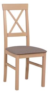 Scaun ALLA 3, maro/stejar sonoma, stofa clasica/lemn, 43x51x95 cm