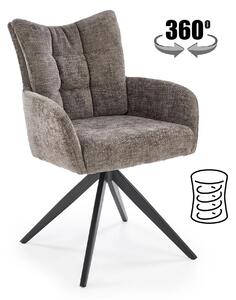 Scaun rotativ K540, gri/negru, stofa clasica/metal, 60x63x89 cm
