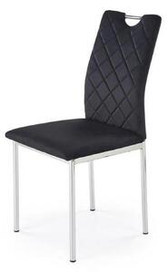 Scaun K578, negru - HLR 66/argintiu, stofa catifelata/otel, 43x53x93 c