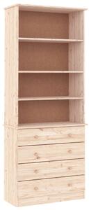 Bibliotecă cu sertare „ALTA”, 77x35x186,5 cm, lemn masiv de pin