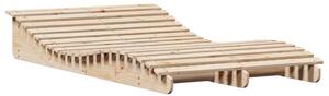 Șezlong, 205x110x31,5 cm, lemn masiv de pin