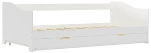 Cadru pat canapea, extensibil, alb, 90 x 200 cm, lemn de pin