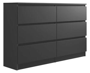 Comodă Comfivo Structor V, Negru, PAL laminat, 77x120x30cm, 35 kg