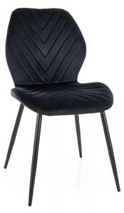 Scaun MIKE, negru - Bluvel 19/negru, stofa catifelata/metal, 48x56x86