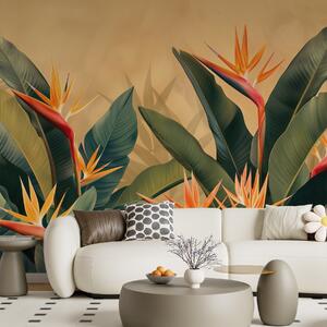 Tapet Înflorire tropicală caldă, Fototapet Natură, w01484 : Uwalls.ro