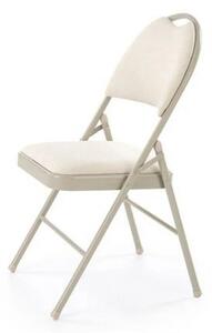 Scaun K566, bej, stofa clasica/otel, 46x53x86 cm