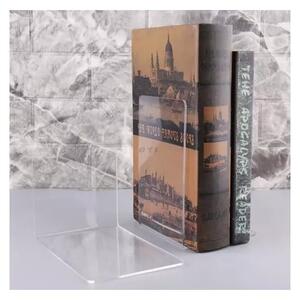 Suporturi carti, set 6 bucati din plexiglas, 18,5x12x12 cm, transparente