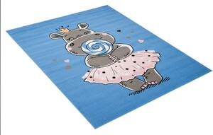 Covor pentru camera copiilor cu un hipopotam Lăţime: 120 cm | Lungime: 170 cm