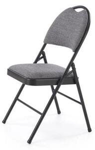 Scaun K566, gri/negru, stofa clasica/otel, 46x53x86 cm