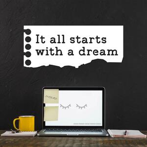 DUBLEZ | Tăbliță motivațională pentru copii - It all starts with a dream