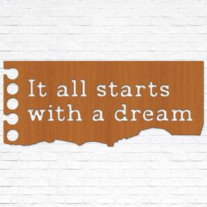 DUBLEZ | Tăbliță motivațională pentru copii - It all starts with a dream