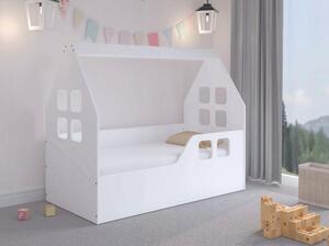 Pat pentru copii cu design în formă de casă 160 x 80 cm