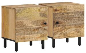 Noptiere, 2 buc., 40x33x46 cm, lemn masiv de acacia