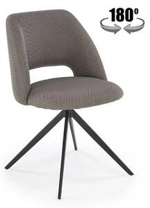 Scaun rotativ K546, gri/negru, panza/metal, 52x60x79 cm