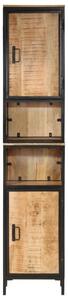 Dulap de baie, 40x27x180 cm, fier și lemn masiv de mango