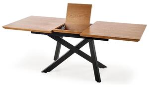 Masa extensibila Capital, stejar auriu/negru, 160/200x90x76 cm