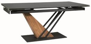 Masa extensibila moderna GENESIS, negru/stejar, 180/240x90x76 cm