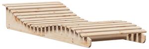 Șezlong, 205x80x31,5 cm, lemn masiv de pin