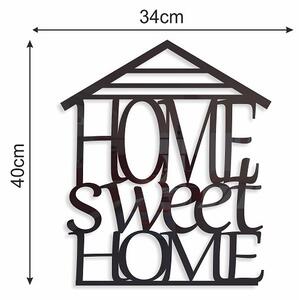 Home Sweet Home inscripție decorativă pe perete Negru
