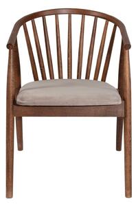 Scaun ALBERO 48, bej/nuc, stofa clasica/lemn, 55x47x77 cm