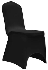 Huse elastice pentru scaun, 12 buc., negru