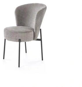 Scaun K590, gri - Cremona 96, stofa catifelata/otel, 55x66x80 cm