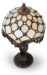 Brilagi - Lampă de masă Tiffany cu vitralii, ivoriu, 1xE27/60W/230V