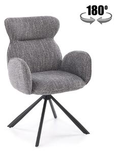 Scaun K571, gri/negru, stofa clasica/otel, 63x64x93 cm