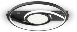 Brilagi - Plafonieră LED dimabilă TWIRL 38W/230V, neagră, cu telecomandă