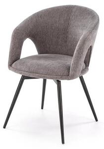 Scaun rotativ K550, gri/negru, stofa clasica/metal, 57x57x78 cm