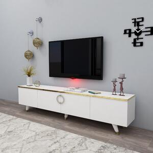 Comodă TV Luxia - White, Gold