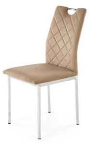 Scaun K578, bej - HLR 11/argintiu, stofa catifelata/otel, 43x53x93 cm