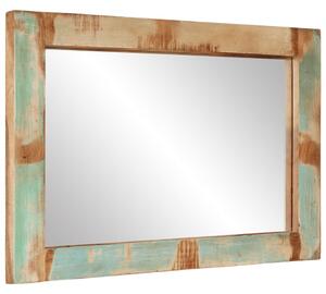 Oglindă, 70x50 cm, lemn masiv reciclat și sticlă