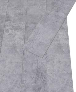 Plăci de pardoseală, gri ciment, 5,26 m², 2 mm, PVC