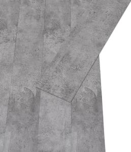 Plăci de pardoseală, maro ciment, 4,46 m², 3 mm, PVC