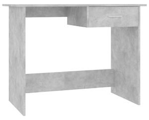 Birou, gri beton, 100x50x76 cm, lemn prelucrat