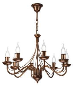 Candelabru cu lanț ANTON 8xE14/60W/230V bronz