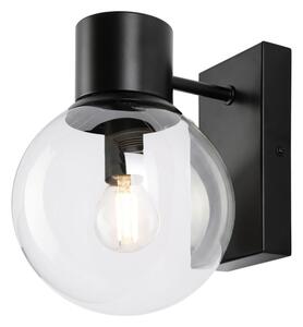 Aplica de perete SFERIO, 1xE14/5W/230V, negru/transparent