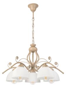 Brilagi - Lustru cu lanț ANTICO MODERN 5xE27/60W/230V bej