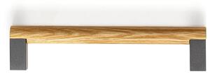 Maner pentru mobila Eto, finisaj gri lava stejar, L:334.6 mm