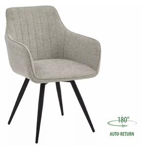 Scaun BALLO, bej deschis/negru, stofa clasica/metal, 56x58x84 cm