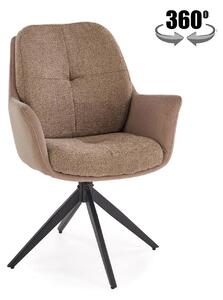 Scaun K591, maro/negru, stofa clasica/otel, 65x73x94 cm