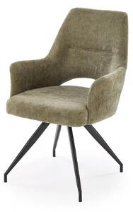 Scaun rotativ K542, verde/negru, stofa clasica/metal, 58x64x88 cm