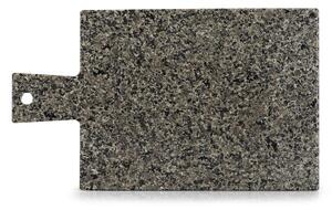 Platou servire din granit, Modern Square Gri / Negru, L30xl18xH1 cm